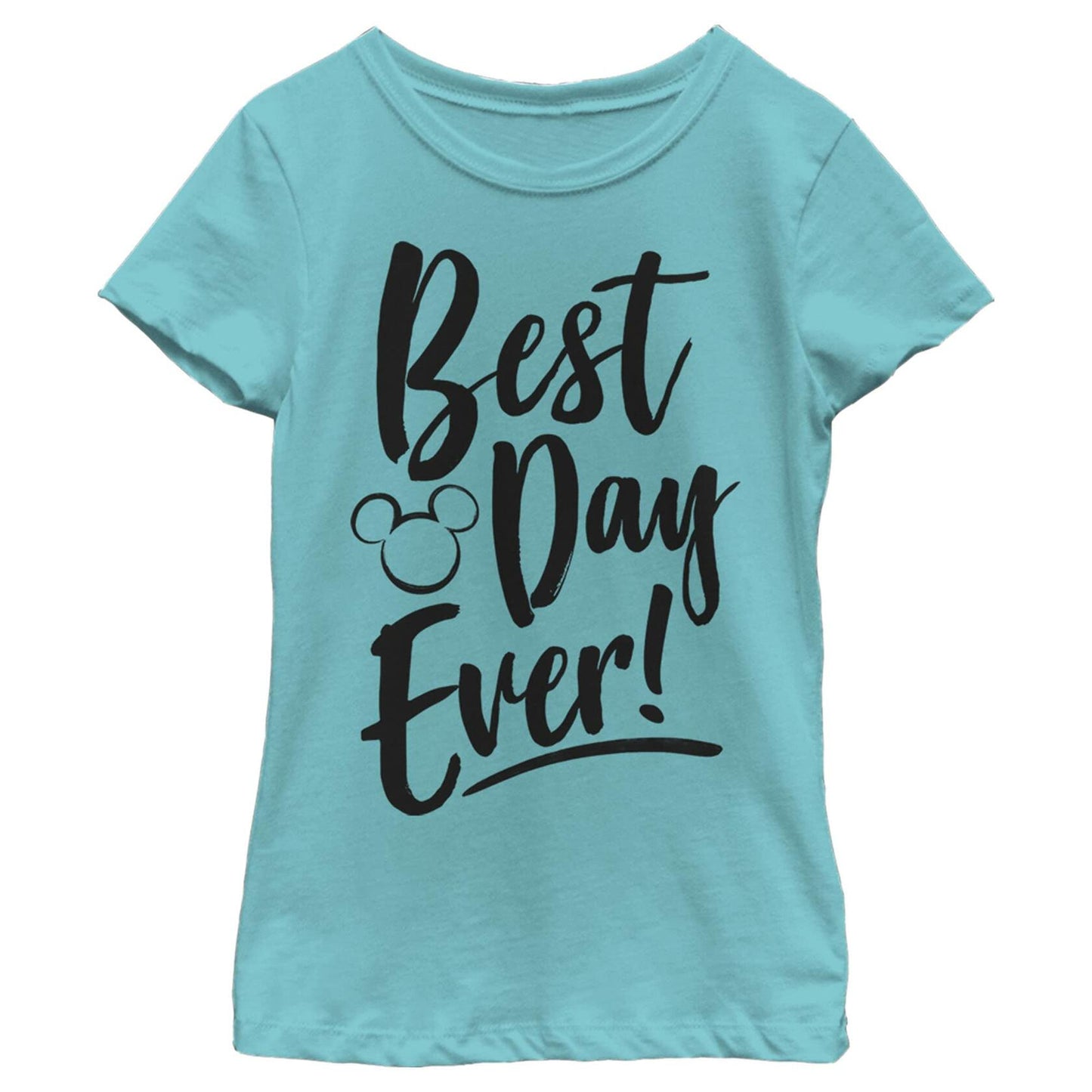 Disney Girl's Best Day T-Shirt Medium Tahiti Blue Girls Apparel