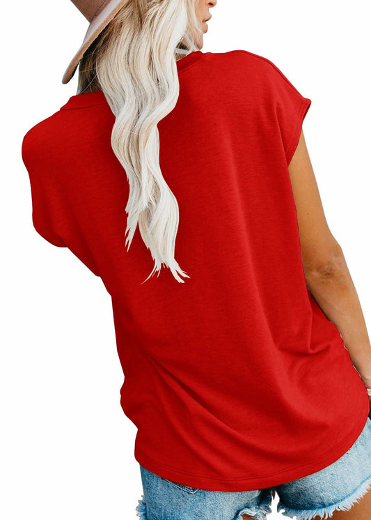 WMZCYXY Womens Tank Top Sleeveless Red Christmas Tree Size L