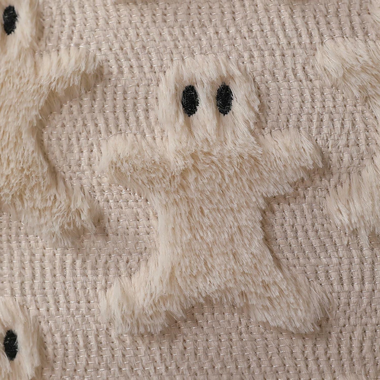 Allorry 2-Pack 18x18 Beige Gingerbread Christmas Pillow Covers Soft Plush Fur