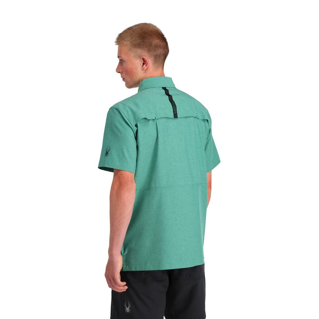 Spyder Mens Canyon Short Sleeve Shirt Verdant Green – Size Medium