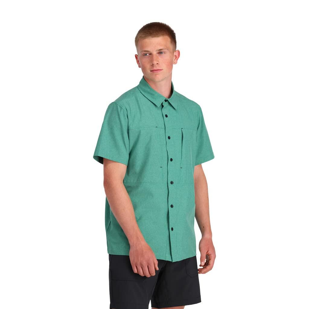 Spyder Mens Canyon Short Sleeve Shirt Verdant Green – Size Medium
