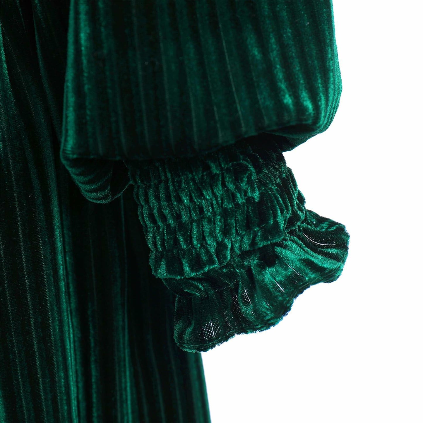 IMEKIS Toddler Velvet Christmas Dress Dark Green Long Sleeve Size 2-3T