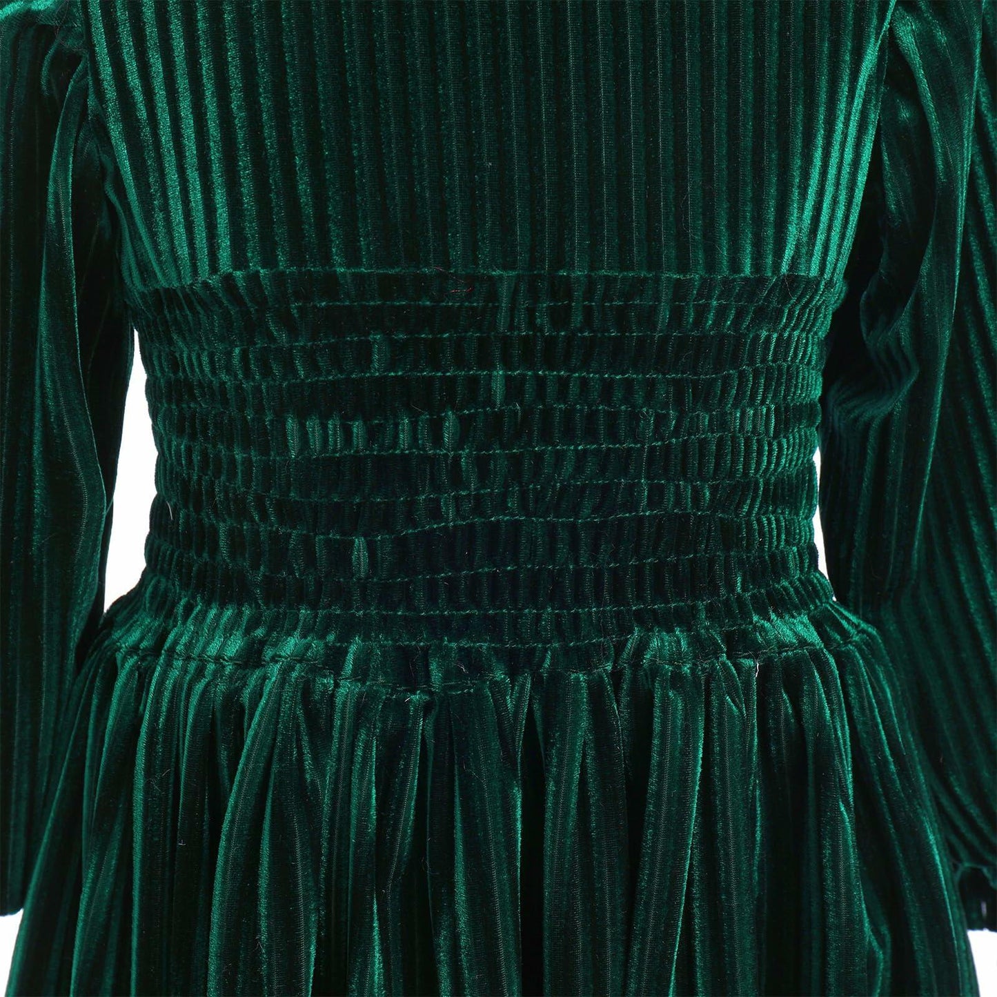 IMEKIS Toddler Velvet Christmas Dress Dark Green Long Sleeve Size 2-3T