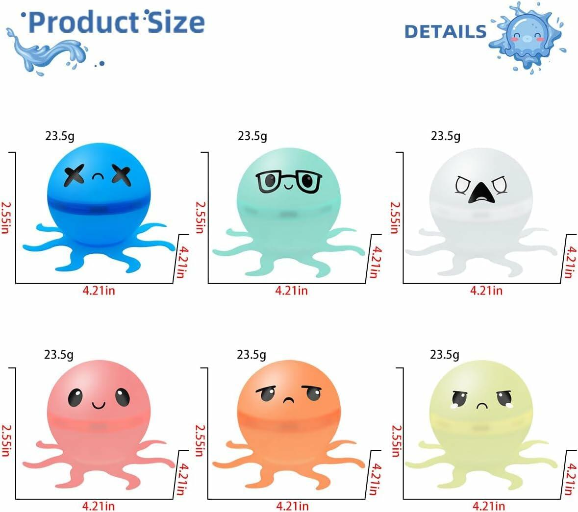 KITYSEY Reusable Water Bomb Balloons 6 Pack Self-Sealing Water Splash Balls