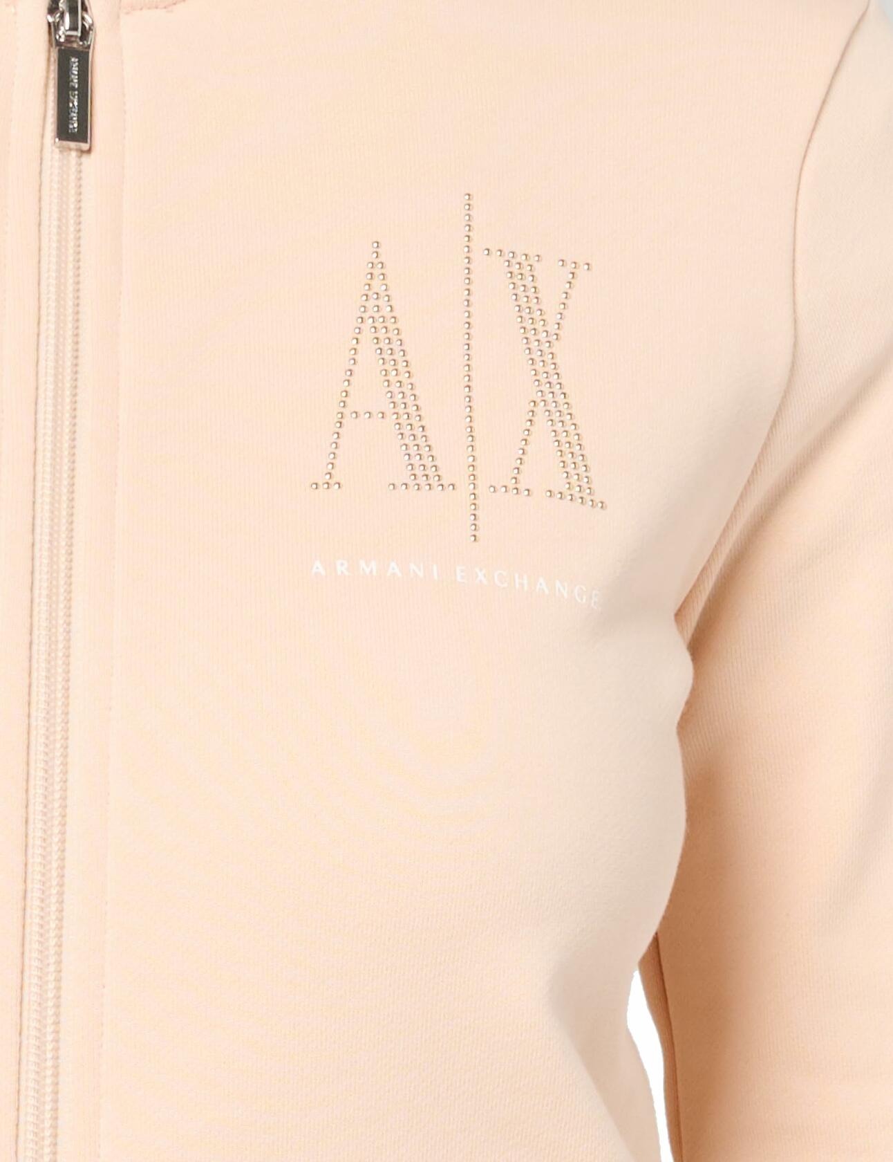 A|X Armani Exchange Women's Icon Zip Up Hooded Sweatshirt Sunrise XL