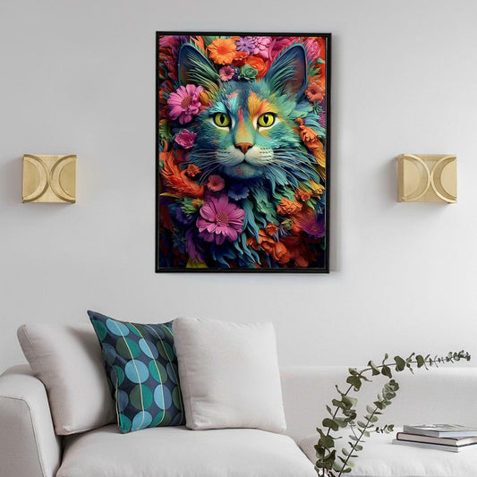 Camocin Cat Diamond Painting Kit DP-05 12x16in Full Drill 5D Crystal Art