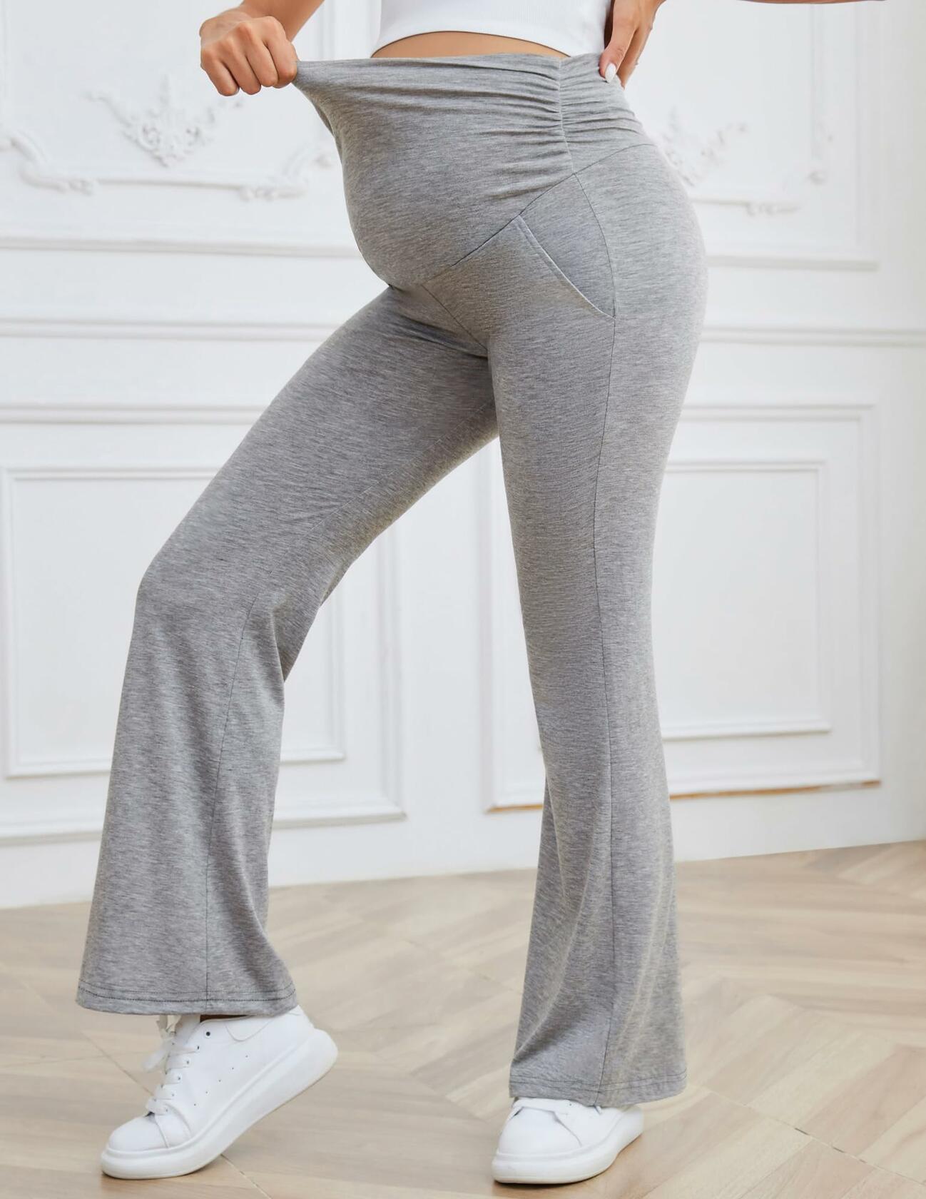 PACBREEZE Women's Maternity Fleece Lined Pants Thick Warm Joggers XX-Large