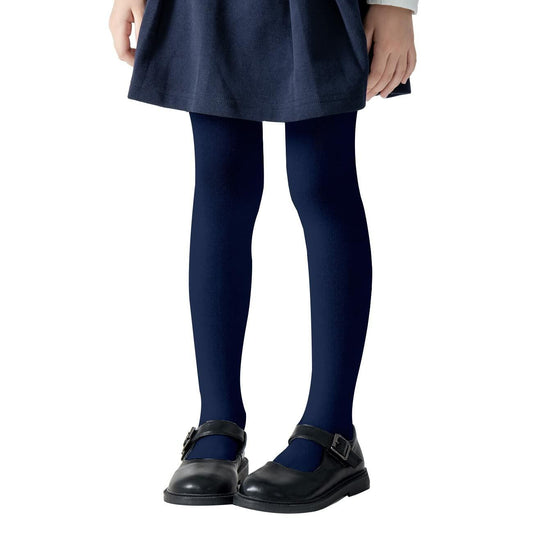 hakugoo Girls Tights 2 Pack Navy Toddler Cotton 2-4 Years