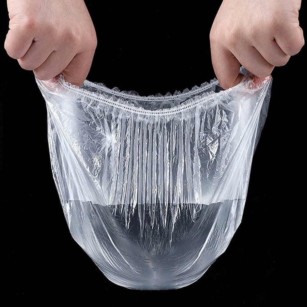 200Pcs Elastic Fresh Keeping Bags Stretch Plastic Bowl Covers Food Storage
