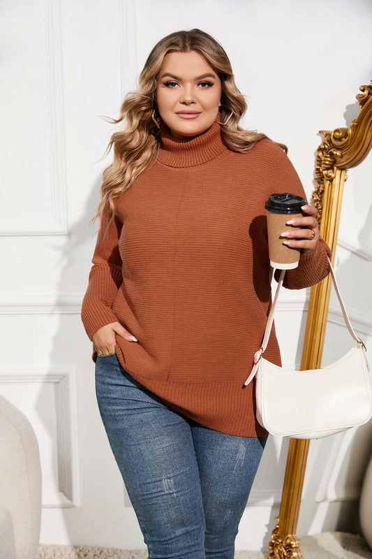 Hanna Nikole Women's Pullover Sweater Chunky Knit Loose Fit Size 18 Orange