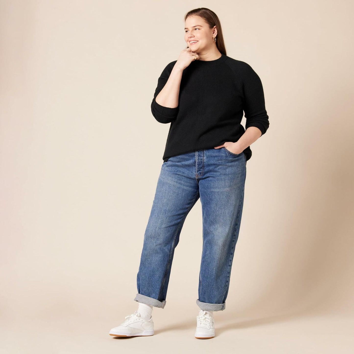 Amazon Essentials Women's Crewneck Sweater Classic Fit Soft Touch Black Size 2X