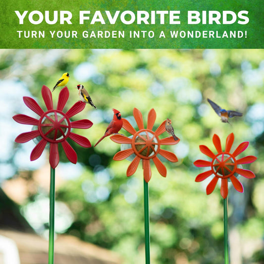 Nature Anywhere Fun Flowers Suet Feeder 3 Pack Outdoor Hanging Bird Feeder