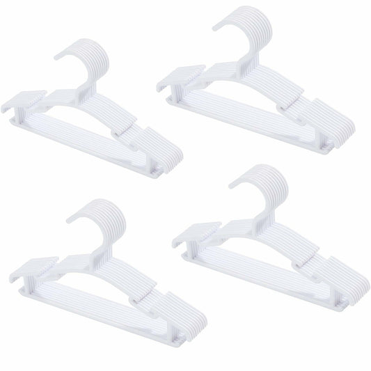 VIIBASE Baby Nursery Closet Hangers Ultra-Thin Plastic White 20 Pack