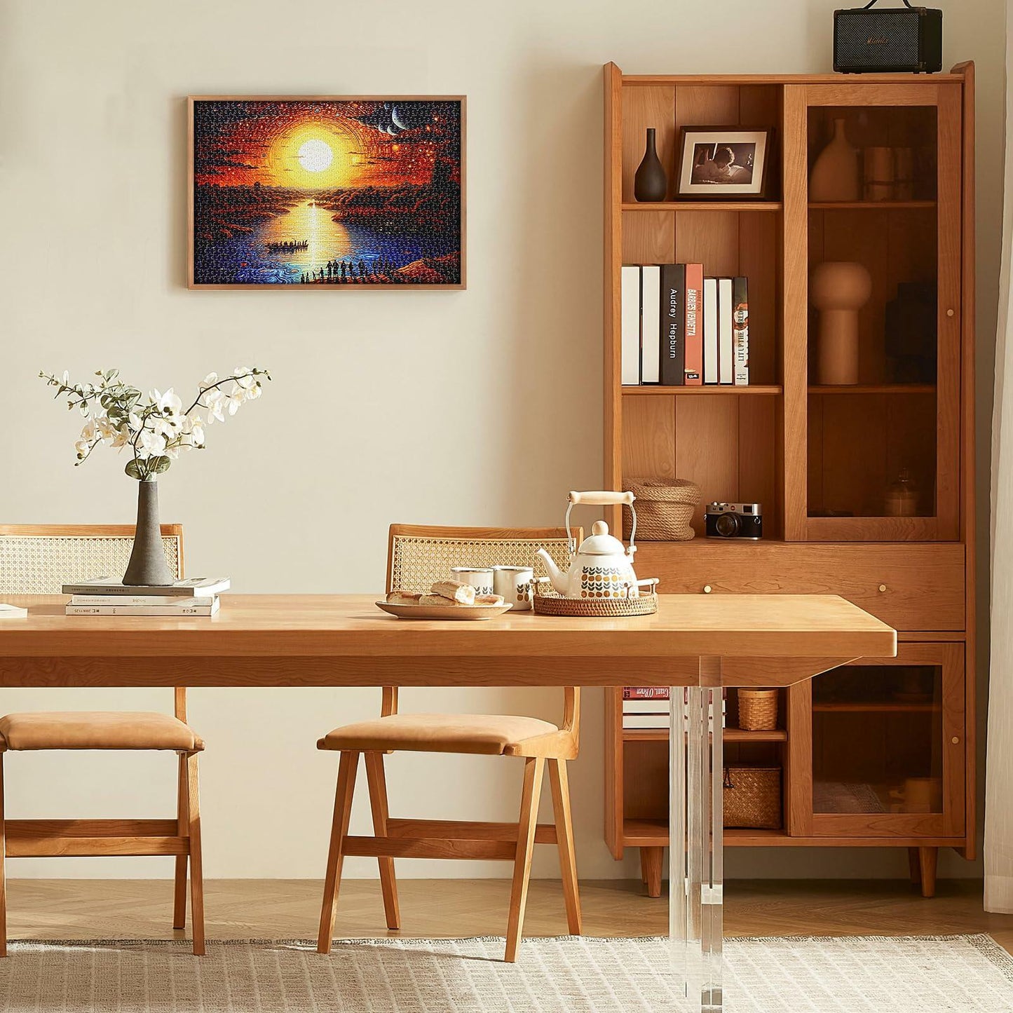 MISITU 1000pcs Jigsaw Puzzle The Sun Rising Challenging 10.24x14.96in