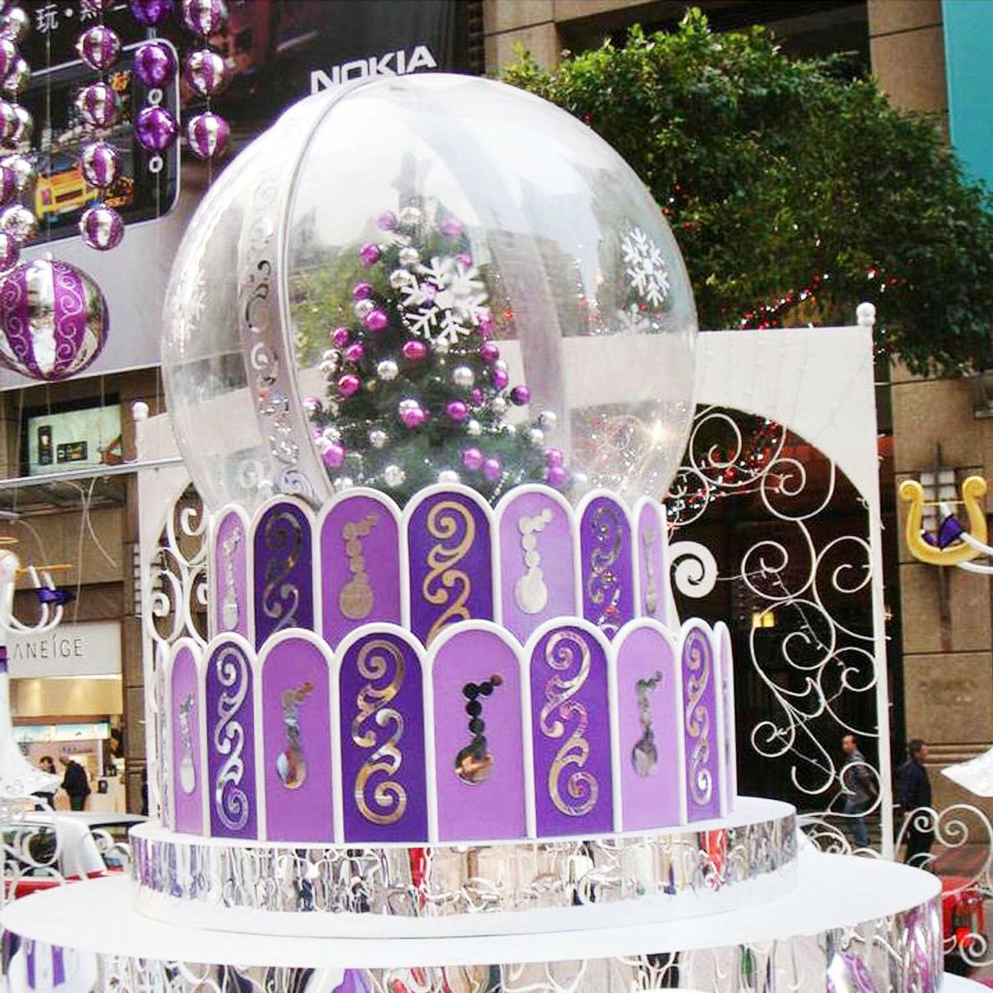 7Queen 2PCS 200mm Clear Plastic Fillable Christmas Ornaments Shatterproof