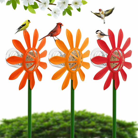 Nature Anywhere Fun Flowers Suet Feeder 3 Pack Outdoor Hanging Bird Feeder