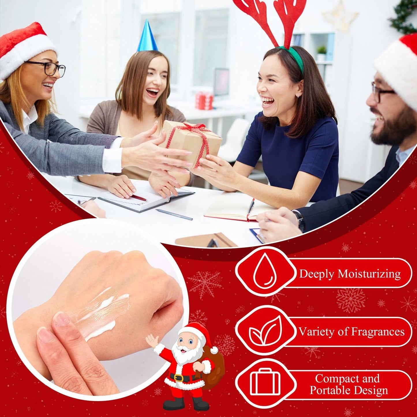 Dansib 12 Pc Christmas Hand Cream Set Moisturizing Travel Size Gift Women