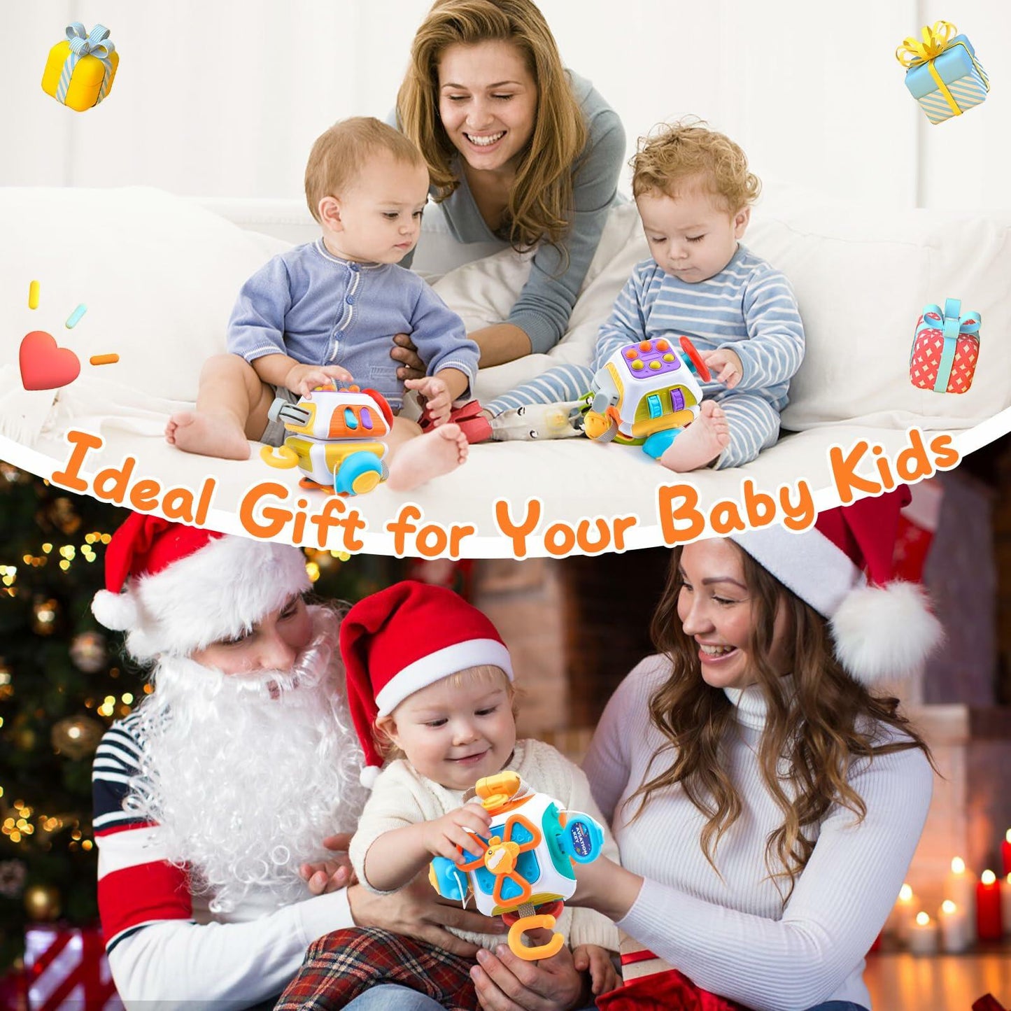 Montessori Busy Cube Sensory Toddler Toy Educational Activity Age 2-4