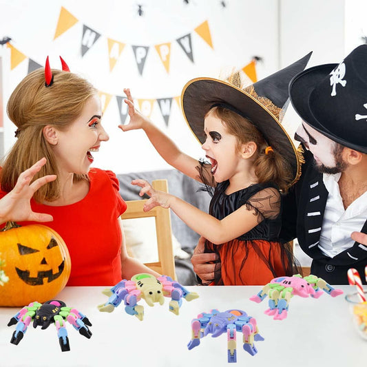 Menzcci 4 Pack Spider Fidget Spinners Stress Relief Toys Halloween Party