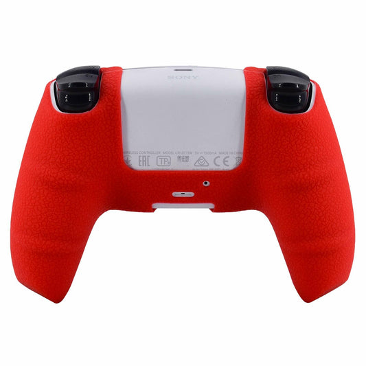 Hikfly PS5 Controller Silicone Skin Cover Red with 4 Thumb Grips