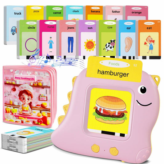 Quanquer Cook Busy Book with Talking Flash Cards 224 Sight Words Toddler Toy