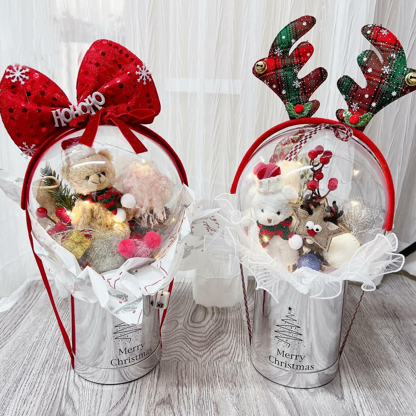 10PCS 120MM Clear Plastic Fillable Baubles Ornaments DIY Xmas Decor
