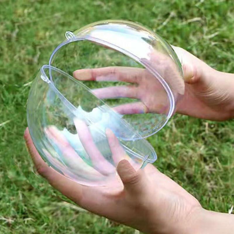 10PCS 120MM Clear Plastic Fillable Baubles Ornaments DIY Xmas Decor