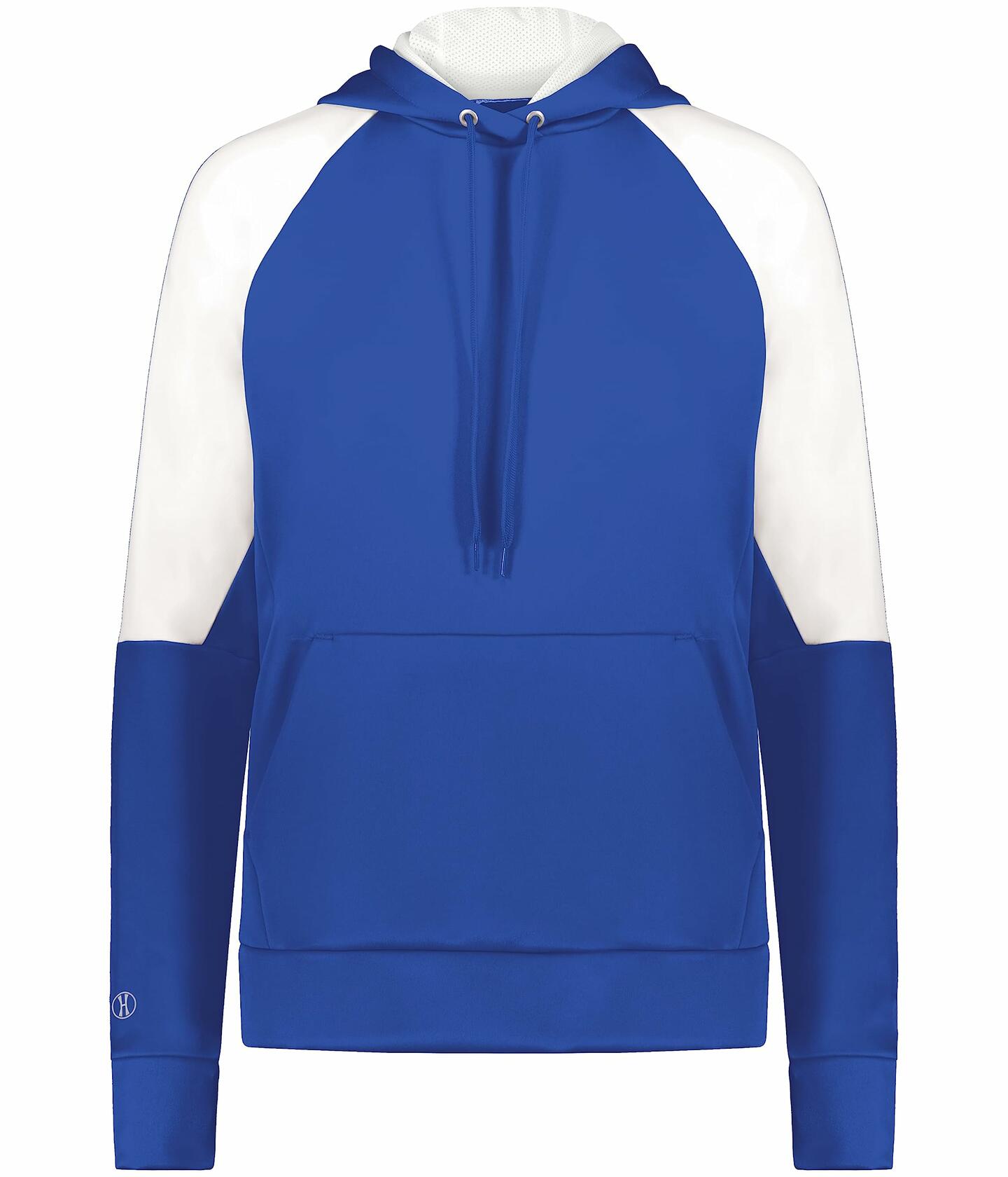 Holloway Women's Momentum Team Fleece Hoodie Royal White - Size XXL