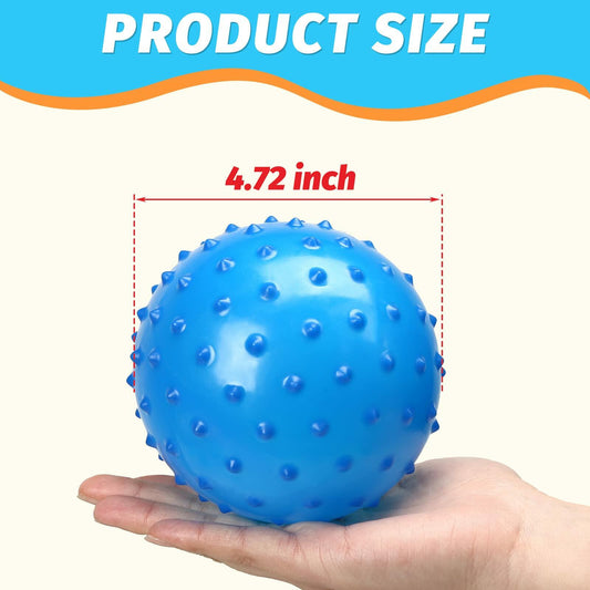 LOVEINUSA Bounce Ball 12 Pack Sensory Massage Balls with Air Pump Stress Relief