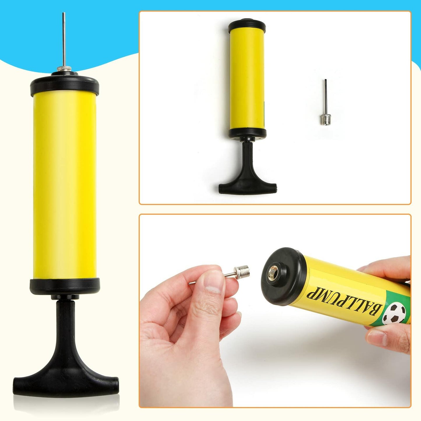 LOVEINUSA Bounce Ball 12 Pack Sensory Massage Balls with Air Pump Stress Relief