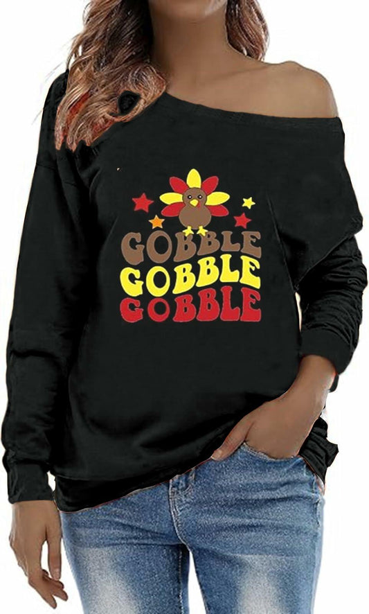 Roshop Women's BCTU Off Shoulder Baggy Long Sleeve Sweatshirt Size 3XL