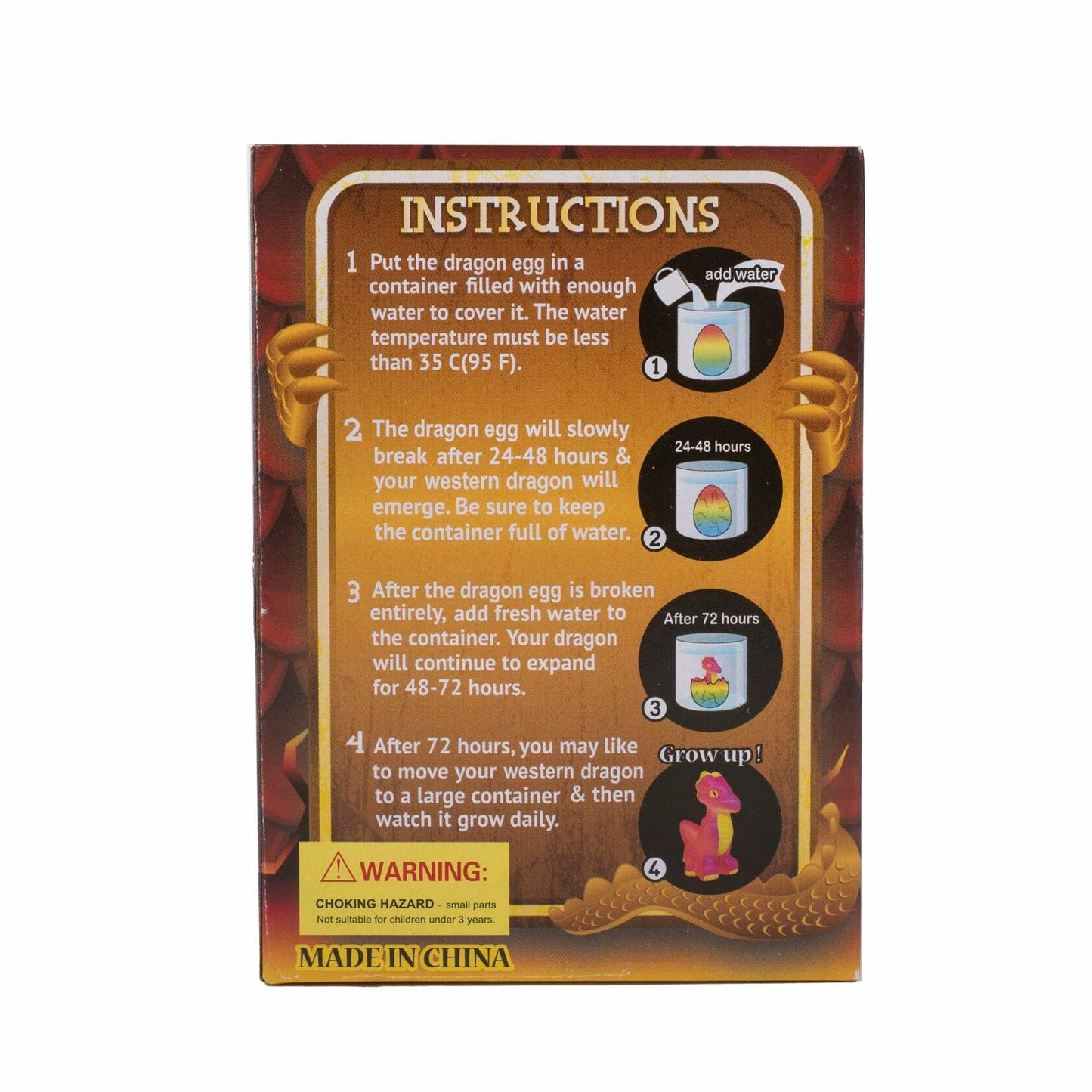 Class Collections Surprise Growing Dragon Hatch Egg Kids Toy Pack of 2 Brown