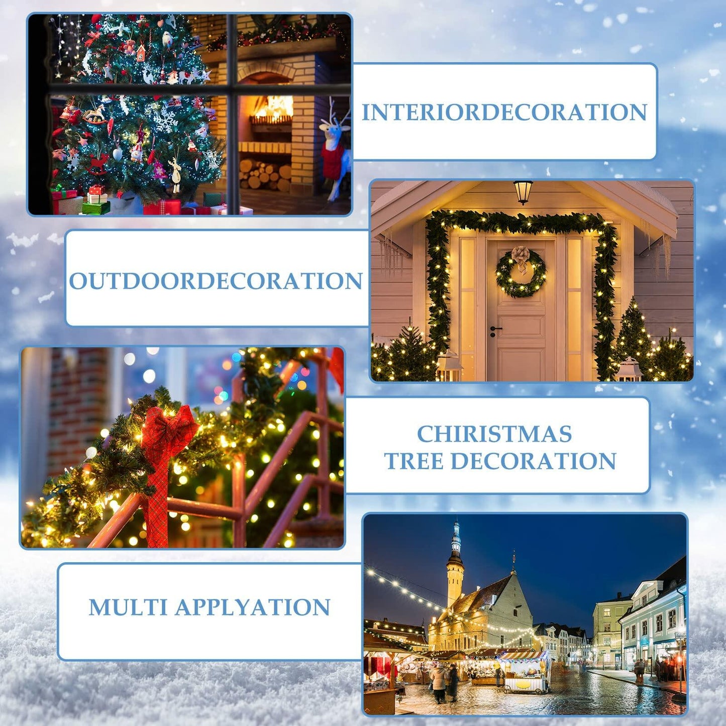 Queekay 30 Pack Clear Christmas Light Clips Universal Outdoor Gutter Shingle