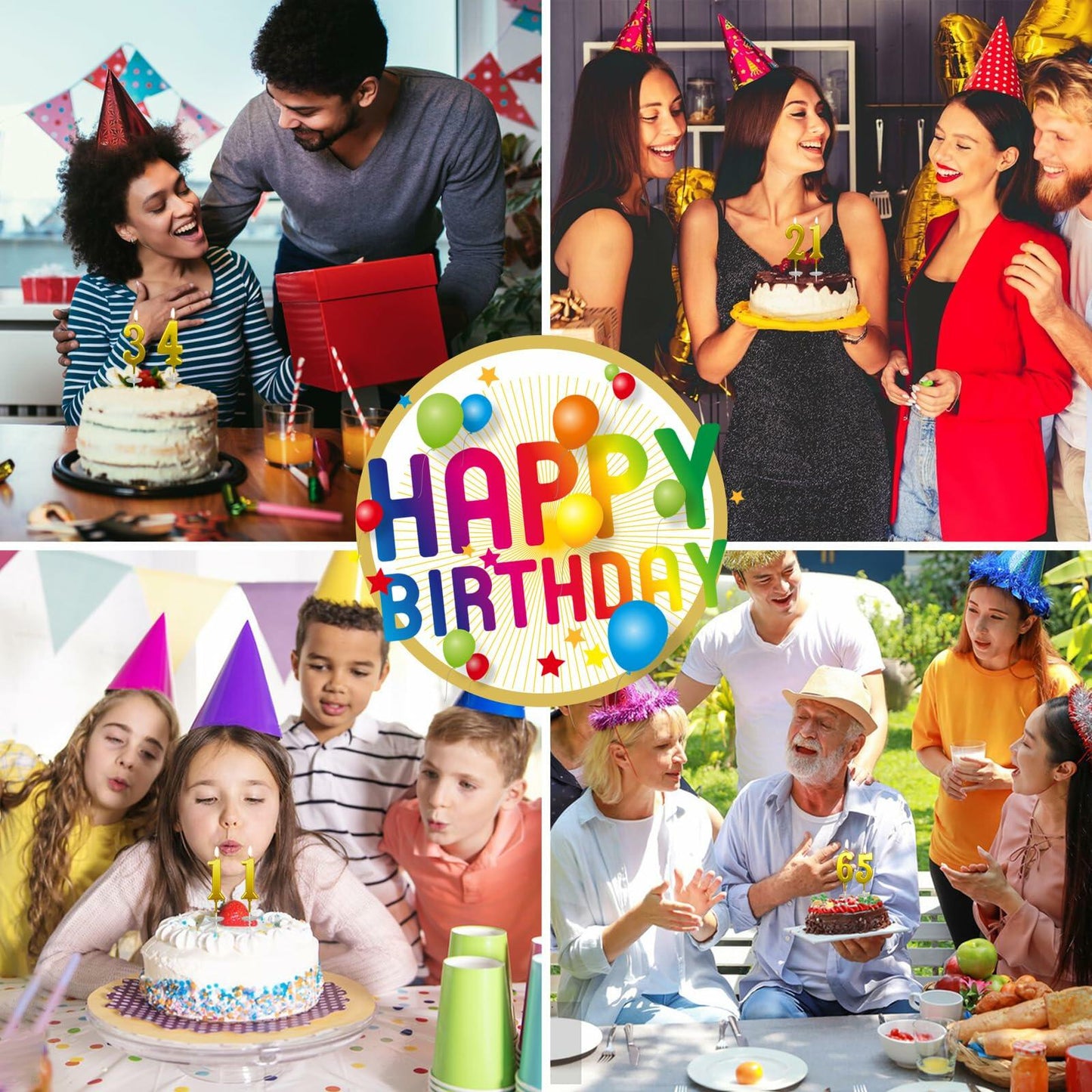 wusiyork Number 6 Birthday Candle Cake Decoration 1pc