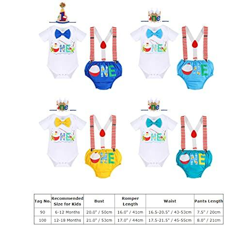 Big One Boys Bowtie Romper Suspenders Diaper Cover Hat Royal Blue Size 6-12M