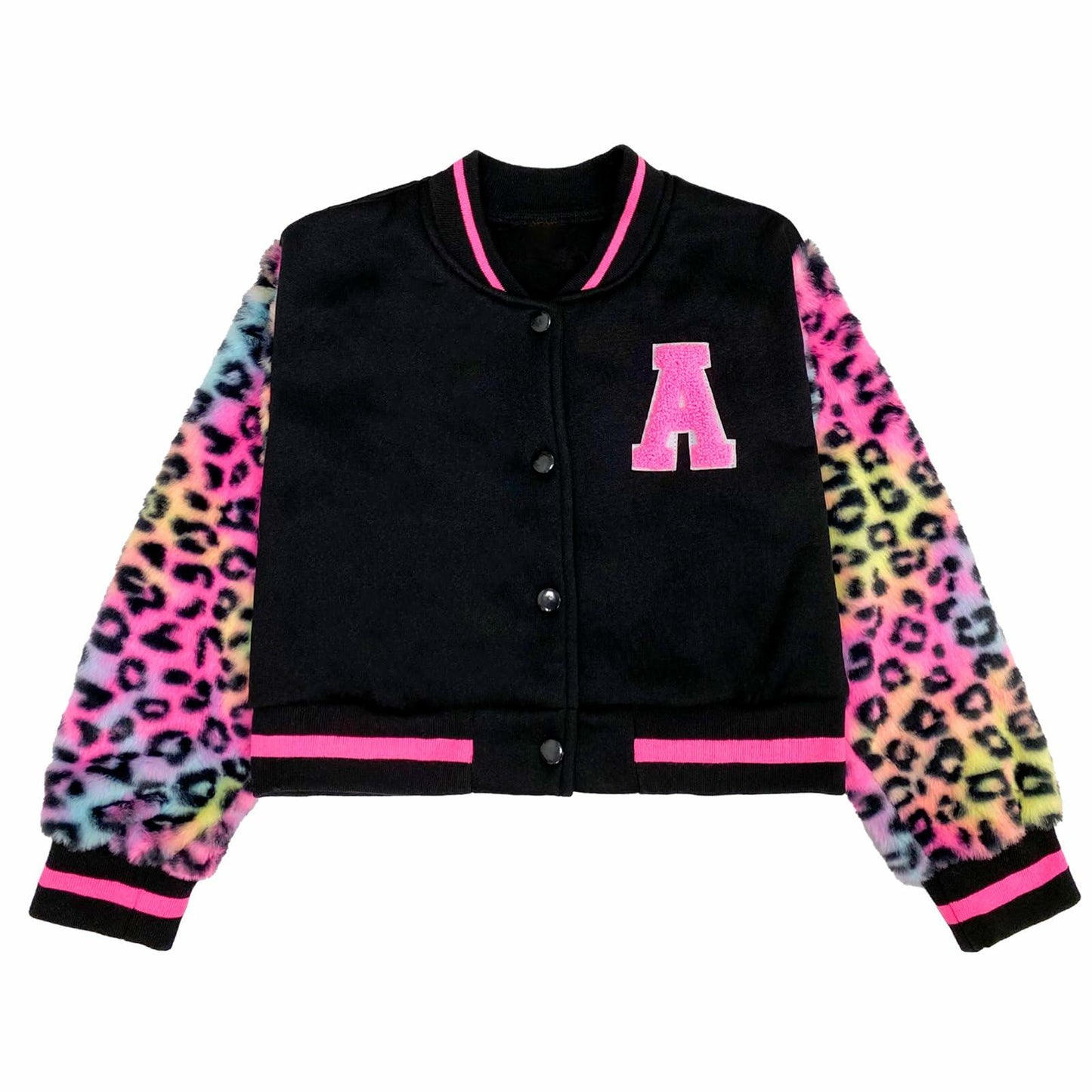 GMMDOMKID Kids Varsity Jacket Boys Girls Classic Baseball Coat - Size 8