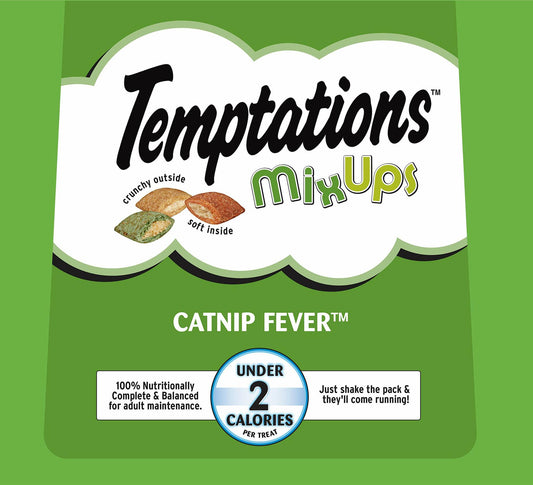 BestBy04/26 TEMPTATIONS MixUps Catnip Fever Cat Treats Crunchy & Soft 16oz