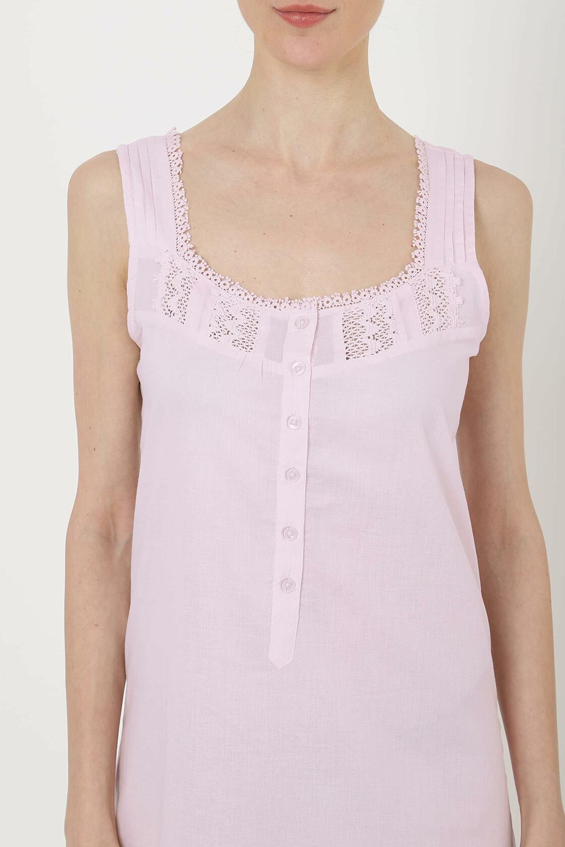 Miss Lavish London Pink Victorian Sleeveless Nightgown Cotton Size 6