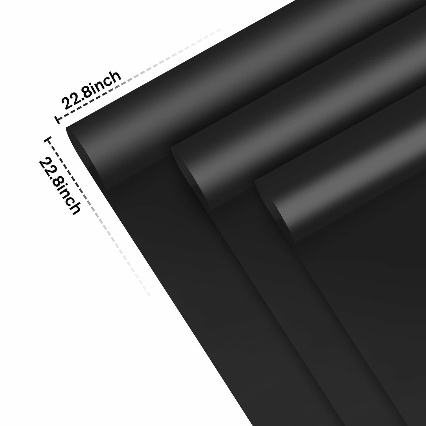 Funfery 20 Sheets Black Flower Bouquet Wrapping Paper Gold Edge Waterproof