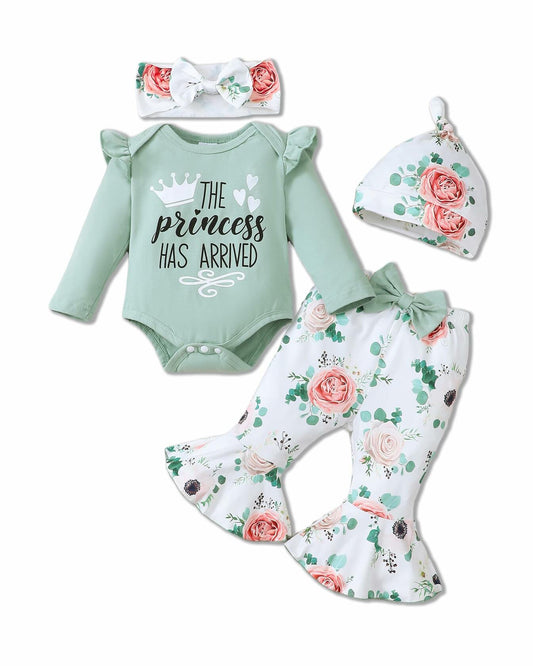 SODLON Baby Girl Ruffle Romper & Pink Striped Pants Size 12-18M