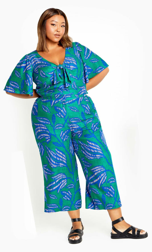 CITY CHIC Escapism Print Linen Blend Pants Size 26