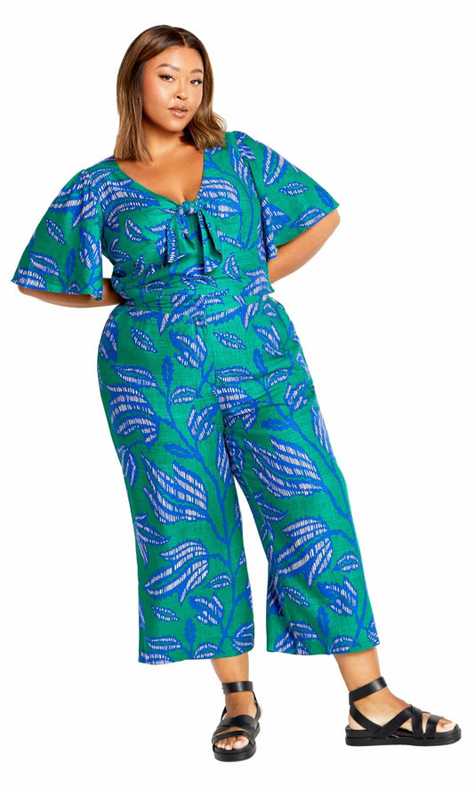 CITY CHIC Escapism Print Linen Blend Pants Size 26