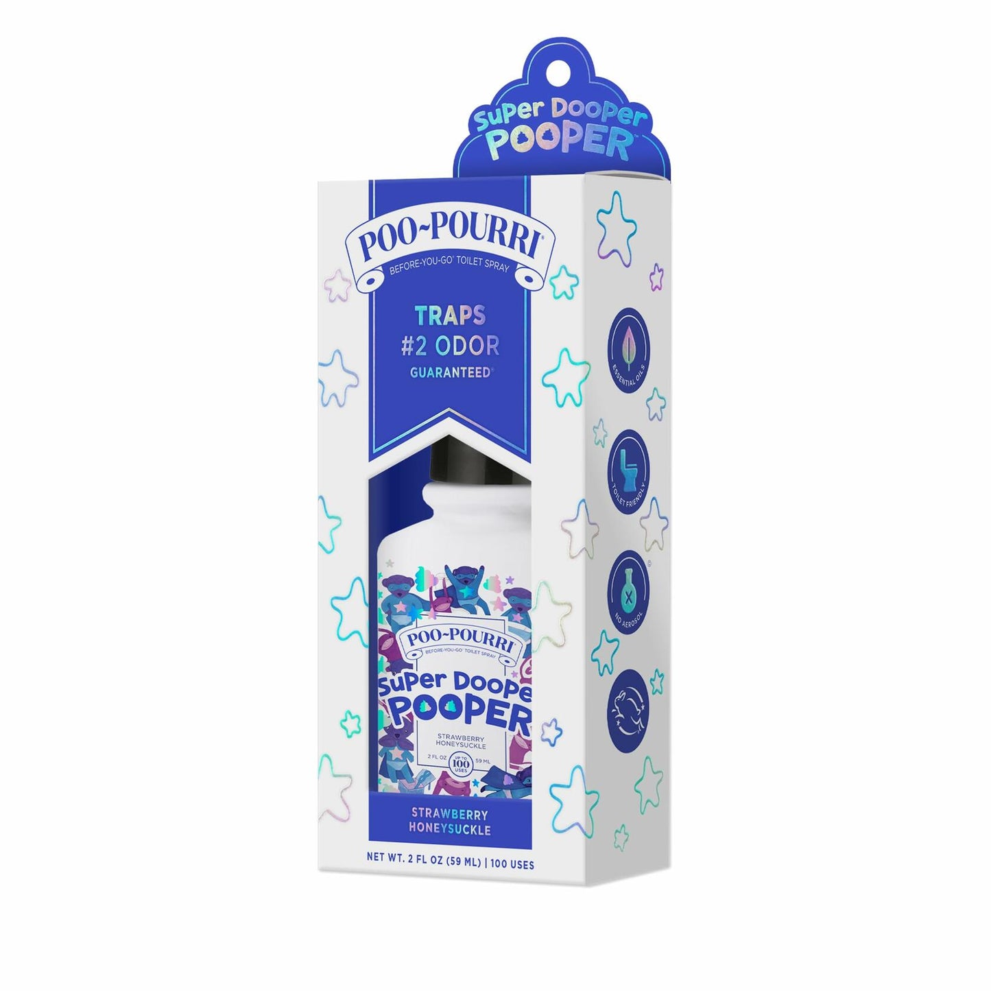 Baby-Pourri Super Dooper Pooper Odor Freshener Spray 2oz Strawberry Honeysuckle
