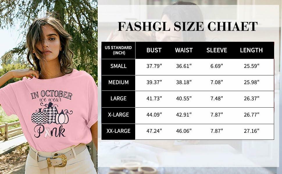 FASHGL I Wear Pink for My Mom Breast Cancer Awareness T-Shirt Pink Size S