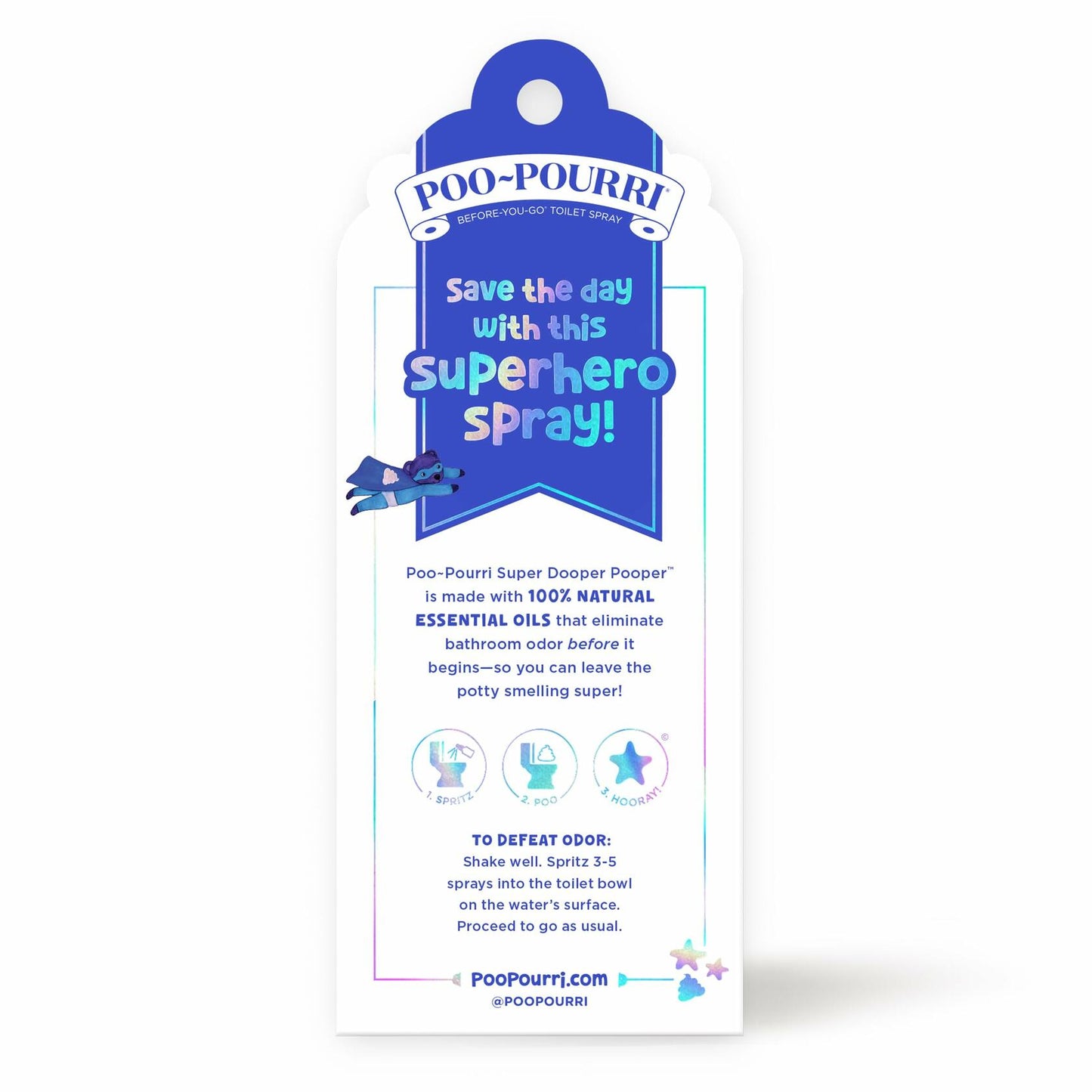 Baby-Pourri Super Dooper Pooper Odor Freshener Spray 2oz Strawberry Honeysuckle