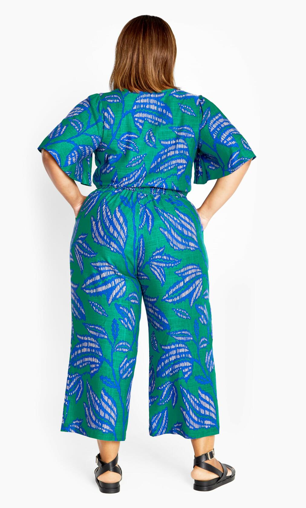 CITY CHIC Escapism Print Linen Blend Pants Size 26