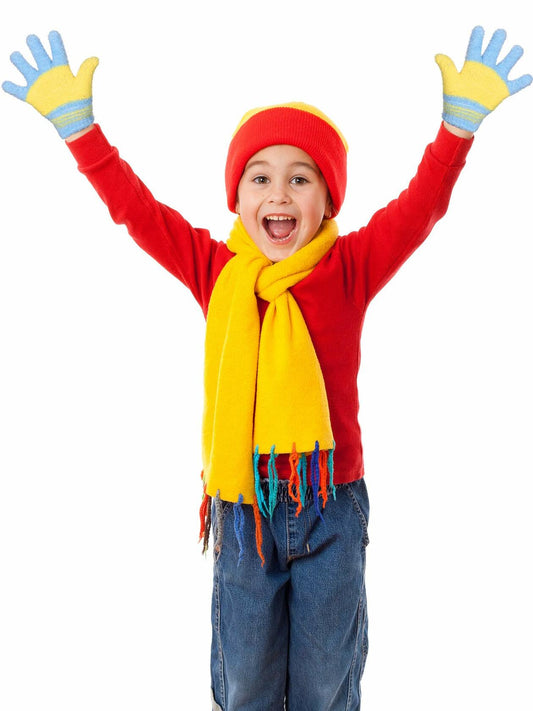 EBOOT Kids Full Finger Knitted Winter Gloves Mittens Color Set 5 Size 1-3, 3