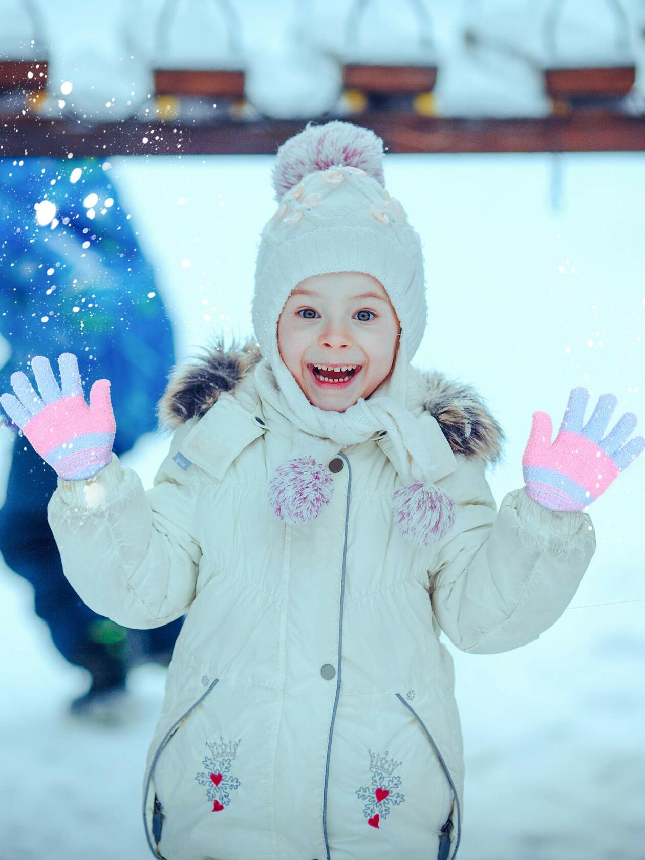 EBOOT Kids Full Finger Knitted Winter Gloves Mittens Color Set 5 Size 1-3, 3