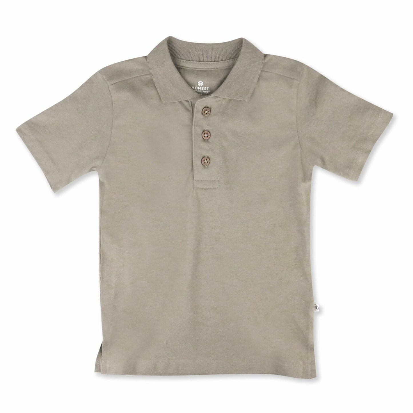 HonestBaby Polo T-Shirt Organic Cotton Infant Unisex Khaki - Size Newborn