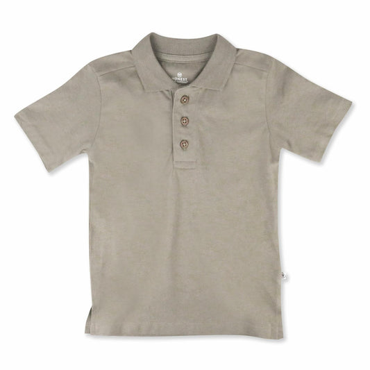 HonestBaby Polo T-Shirt Organic Cotton Infant Unisex Khaki - Size Newborn